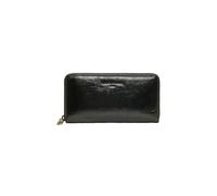 Großes Portemonnaie in Lacklederoptik mit glossy Finish braun