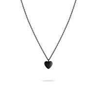 Kette mit Anhänger LIEBESKIND BERLIN "Schmuck Geschenk Edelstahl Halskette My Heart Herz", schwarz, Halsketten, Damen, Edelstahl, L: 45 B: 0,7mm, B:0,7mm (72604812-0) schwarz