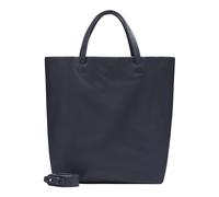 Geräumiger Shopper aus weichem Schafsleder blau