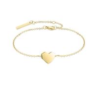 Armband LIEBESKIND BERLIN "Schmuck Edelstahl Armkette Urban Heart Herz", gold (gelbgoldfarben), Armbänder, Damen, 21cm, Edelstahl, Armband (85349664-0) gelbgoldfarben