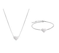 LIEBESKIND BERLIN Herz-Halskette für Damen - Feine Edelstahl-Kette mit liebevollem Herzanhänger - In Silber, Gold, Roségold & Schwarz - Romantisch & Geschenkidee für Sie