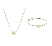 LIEBESKIND BERLIN Herz-Halskette für Damen - Feine Edelstahl-Kette mit liebevollem Herzanhänger - In Silber, Gold, Roségold & Schwarz - Romantisch & Geschenkidee für Sie