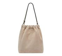 LIEBESKIND BERLIN Ruffle Cloud Suede Hobo Bag M Sandcastle