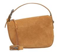 Handliche Tasche aus samtig-weichem Veloursleder gelb