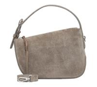 Handliche Tasche aus samtig-weichem Veloursleder beige