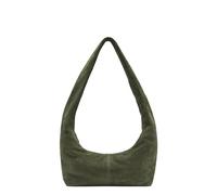 Liebeskind Berlin Schultertasche Bos Taurus Hobo Bag Veloursleder dunkelgrün Damen