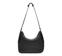 Schultertasche aus Leder schwarz