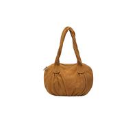 Handlicher Shopper aus weichem Veloursleder gelb