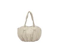 Geräumiger Shopper aus Leder beige