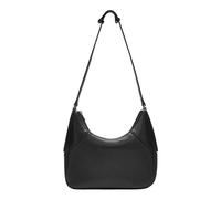 Schultertasche aus Leder schwarz
