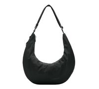 Mittelgroße Hobo-Bag aus Nylon schwarz