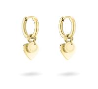 Paar Creolen LIEBESKIND BERLIN "Schmuck Edelstahl Layered Love", gold (gelbgoldfarben), Ohrringe, Damen, Edelstahl (72767501-0) gelbgoldfarben
