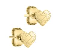 Paar Ohrstecker LIEBESKIND BERLIN "Herz", gold (gelbgoldfarben), Ohrringe, Damen, Edelstahl (40973361-0) gelbgoldfarben