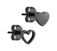 LIEBESKIND Damen-Ohrstecker Edelstahl (schwarz)