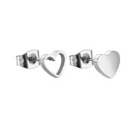 LIEBESKIND BERLIN Damen Ohrstecker - Basic Ohrringe aus Edelstahl - Poliert & mattiert - Kleine Stecker in verschiedenen Formen und Farben- Perfekt für den Alltag