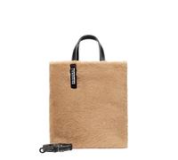 LIEBESKIND Berlin „Paper Bag M“ - Tote Tasche aus Leder mit Jacquard-Schultergurt und Logodetails - Damen-Tasche - Leder Handtasche Damen - Women’s Tote Bag