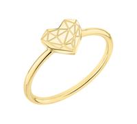 LIEBESKIND Fingerring Broken Heart Edelstahl IP Gold