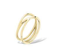 Liebeskind Berlin Ring The Melting Organic LJ-1625-R-54 Edelstahl IP Gold Größe 54