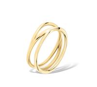 Liebeskind Berlin Ring LJ-1625-R-54 aus Edelstahl in IP Gold