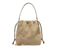 Geräumige Beuteltasche aus Denim beige