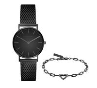 Liebeskind Berlin Set Armbanduhr & Armband LS-0134-MQB Edelstahl IP Schwarz