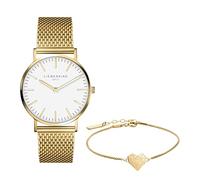 Liebeskind Berlin Set Armbanduhr & Armband LS-0147-MQB Edelstahl IP Gold