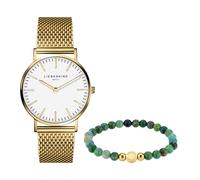 Liebeskind Berlin Set Armbanduhr & Armband LS-0136-MQB Edelstahl IP Gold