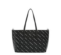 Liebeskind Monogram Schultertasche Leder 47 cm schwarz