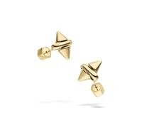 LIEBESKIND BERLIN Spikes Ohrring - Ohrstecker aus Edelstahl - IP IP Gold - 1 cm - Steckverschluss - wasserfest & hautfreundlich