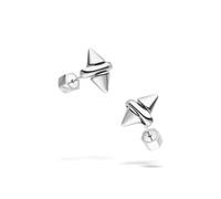 LIEBESKIND BERLIN Spikes Ohrring - Ohrstecker aus Edelstahl - Silber - 1 cm - Steckverschluss - wasserfest & hautfreundlich