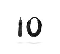 LIEBESKIND BERLIN Twist Creole - Creole aus Edelstahl - IP Schwarz - 1,7 cm - Scharnierverschluss - wasserfest & hautfreundlich