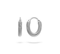 LIEBESKIND BERLIN Twist Creole - Creole aus Edelstahl - Silber - 1,7 cm - Scharnierverschluss - wasserfest & hautfreundlich