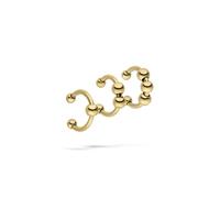 Liebeskind Berlin Earcuff-Set Urban Chic – Edelstahl IP-Gold, 3er, 1,4 cm, wasserfest