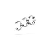 Liebeskind Berlin Earcuff-Set Urban Chic – Edelstahl Silber 3er, 1,4 cm, wasserfest, hautfreundlich