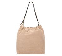 LIEBESKIND BERLIN Ruffle Cloud Suede Hobo Bag M Sandcastle