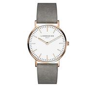 Liebeskind Damen Analog Quarz Uhr mit Lederarmband Roségold