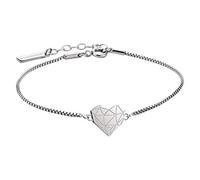 LIEBESKIND Damen Armband Herz Edelstahl Silber 20 cm (silber)