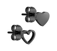 LIEBESKIND Damen-Ohrstecker Edelstahl (schwarz)