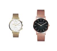 Liebeskind DamenArmbanduhr Multi Zifferblatt Quarz Edelstahl LT-0192-MM & Damen Analog Quarz Armbanduhr mit Edelstahlarmband LT-0098-MQ