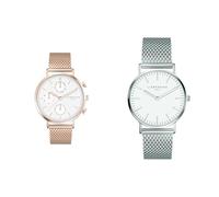 Liebeskind DamenArmbanduhr Multi Zifferblatt Quarz Edelstahl LT-0193-MM & Damen Analog Quarz Armbanduhr mit Edelstahlarmband LT-0075-MQ