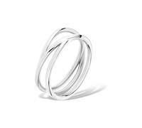 Liebeskind Berlin Ring The Melting Organic – aus Edelstahl, 8 mm, Silber – Größe 58