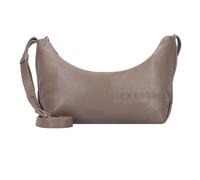 Geräumige Umhängetasche aus Leder grau