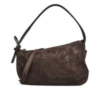 Geräumige Tasche aus samtig-weichem Veloursleder braun