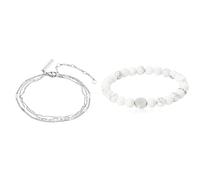 Liebeskind Layering-Armband LJ-0633-B-22 Silber & Damen-Armband Edelstahl mattiert 17 cm - LJ-0026-B-17