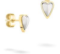 LIEBESKIND BERLIN Damen Schmuck mit Herz - Funkelnde Kette, Armband und Ohrringe mit Glasherz aus Edelstahl in Silber, Gold & Roségold - zeitlos, modern und alltagstauglich - Geschenkidee
