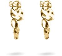LIEBESKIND BERLIN Damen Schmuck - Kette, Armband und Ohrringe mit organischen Elementen aus Edelstahl - Anschmiegsame Anhänger variieren dynamisch in Form & Größe und verleihen durch ihren Schimmer