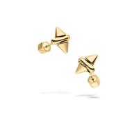 LIEBESKIND BERLIN Spikes Ohrring - Ohrstecker aus Edelstahl - IP IP Gold - 1 cm - Steckverschluss - wasserfest & hautfreundlich