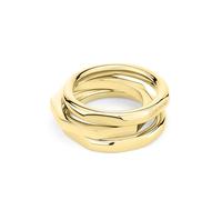 Ring-Set LIEBESKIND BERLIN "Schmuck Geschenk Edelstahl Ring Urban Chic" Gr. 58, gold (gelbgoldfarben), Fingerringe, Damen, 58, Edelstahl, 3mm, Ring-Set (82649030-58)