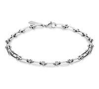 Liebeskind Berlin Armband Urban Chic - Edelstahl, silber, verstellbar bis 21 cm, Karabiner für Damen