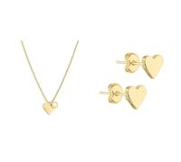 Liebeskind TIME & JEWEL Kette aus Edelstahl in Gold LJ-0504-N-45 & Ohrringe aus Edelstahl in Gold LJ-0501-E-08